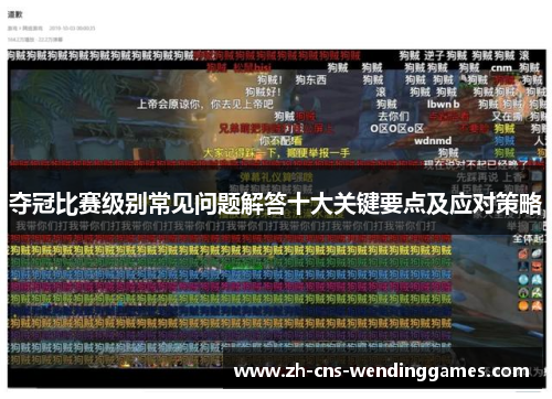 夺冠比赛级别常见问题解答十大关键要点及应对策略 夺冠比赛级别常见问题解答十大关键要点及应对策略