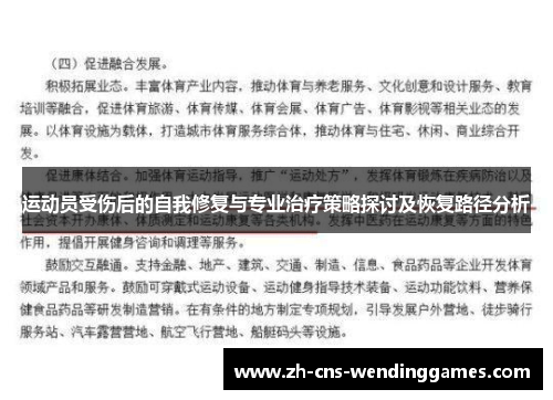 运动员受伤后的自我修复与专业治疗策略探讨及恢复路径分析